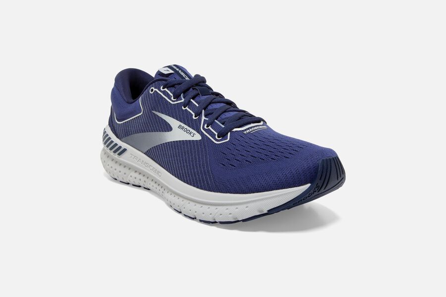 Brooks Transcend 7 Road Running Shoes Mens - Navy/Silver - APDFK-2953